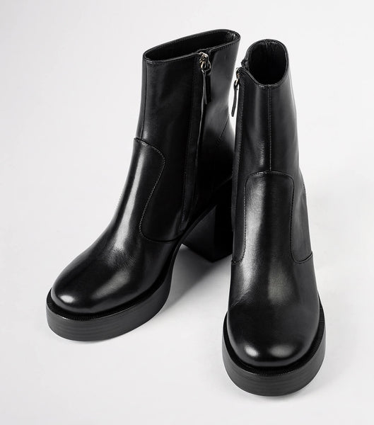 Botas Plataforma Tony Bianco Thunder Black Como 9cm Negras | CRNEJ50099