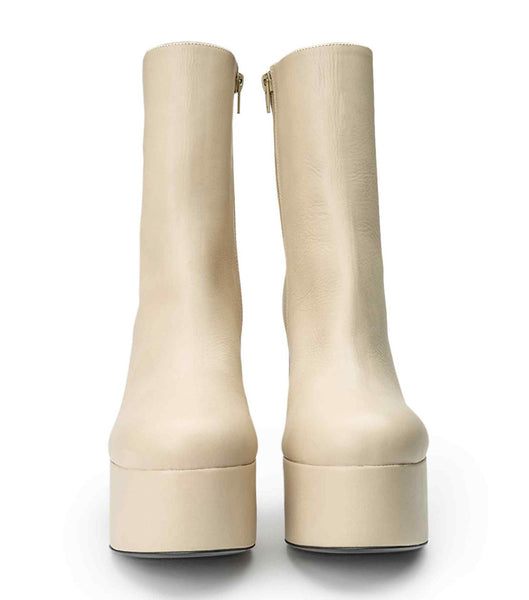 Botas Plataforma Tony Bianco Tyra Vanilla Venice 12cm Amarillo Claro | TCRPQ46201