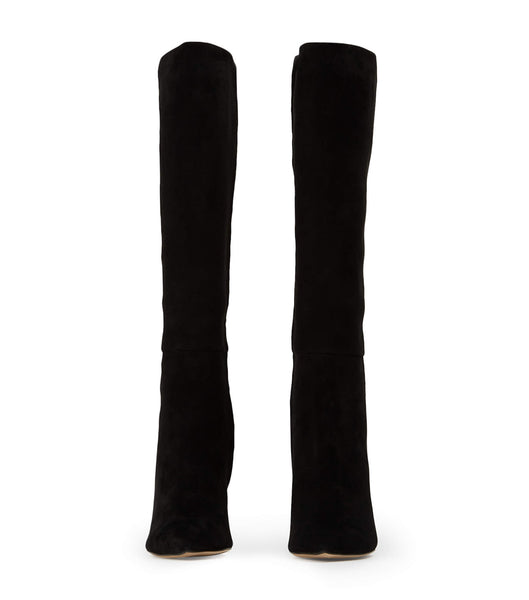 Botas de Tacon Tony Bianco Apollo Black Suede 10.5cm Negras | SCRVO78385