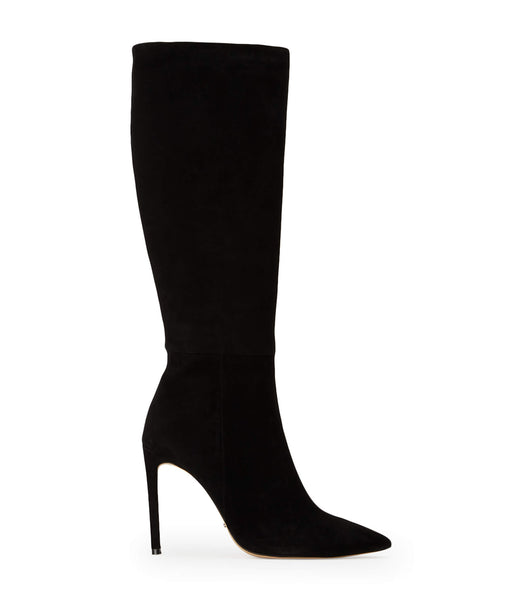 Botas de Tacon Tony Bianco Apollo Black Suede 10.5cm Negras | SCRVO78385