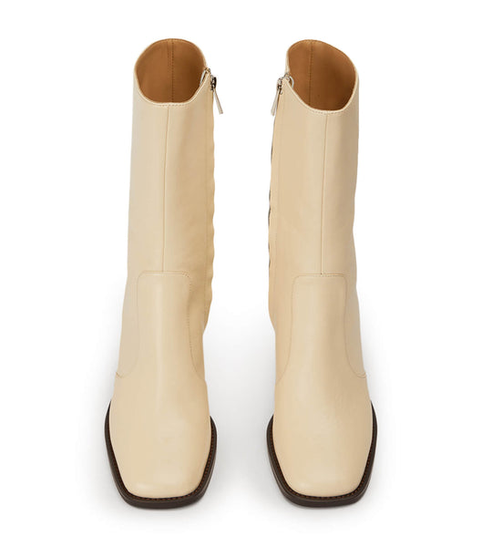 Botas de Tacon Tony Bianco Atlanta Ecru Venice 8.5cm Blancas | CRNZX51229