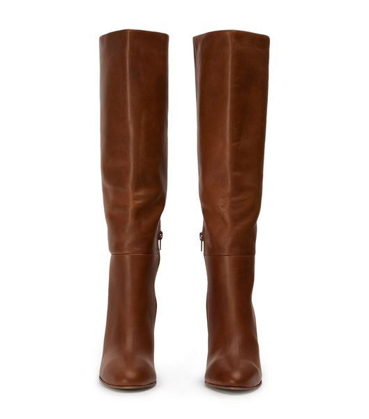 Botas de Tacon Tony Bianco Boss Cognac 9.5cm Marrones | UCRND37076