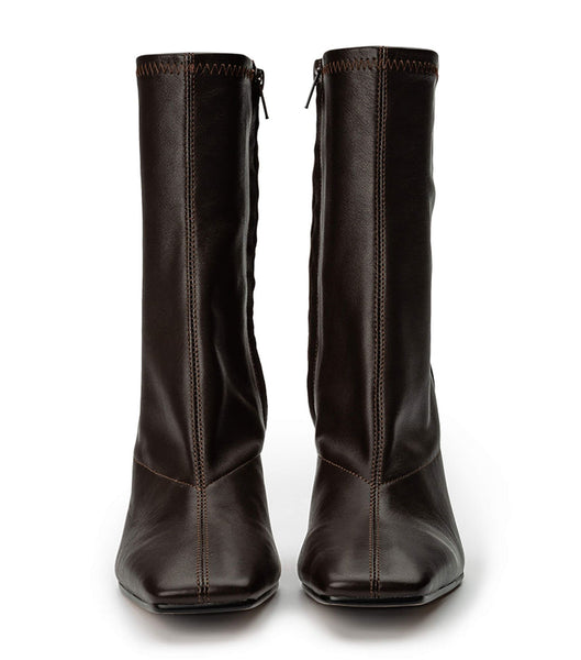 Botas de Tacon Tony Bianco Halsey Chocolate Nappa 10.5cm Chocolate | ECRHC18961