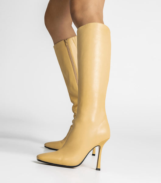 Botas de Tacon Tony Bianco Havana Butter Nappa 10.5cm Amarillo | CRQCS51016