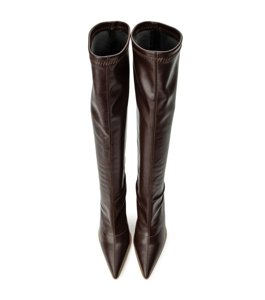 Botas de Tacon Tony Bianco Knight Choc Venezia 9.5cm Chocolate | QCRWA68080