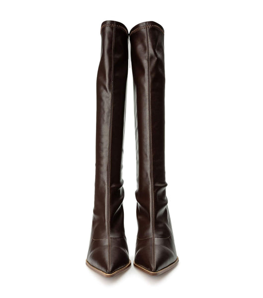 Botas de Tacon Tony Bianco Knight Choc Venezia 9.5cm Chocolate | QCRWA68080