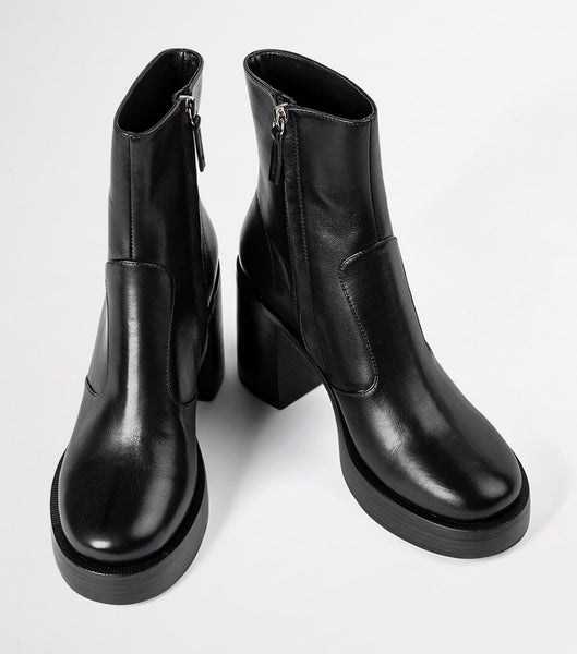 Botas de Tacon Tony Bianco Thunder Black Como 9cm Negras | BCRSO54922