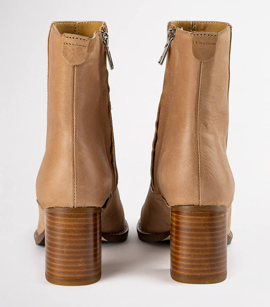 Botas de Tacon Tony Bianco Westley Caramel Diesel/Choc Wax 6.5cm Marrones | DCRVO45465