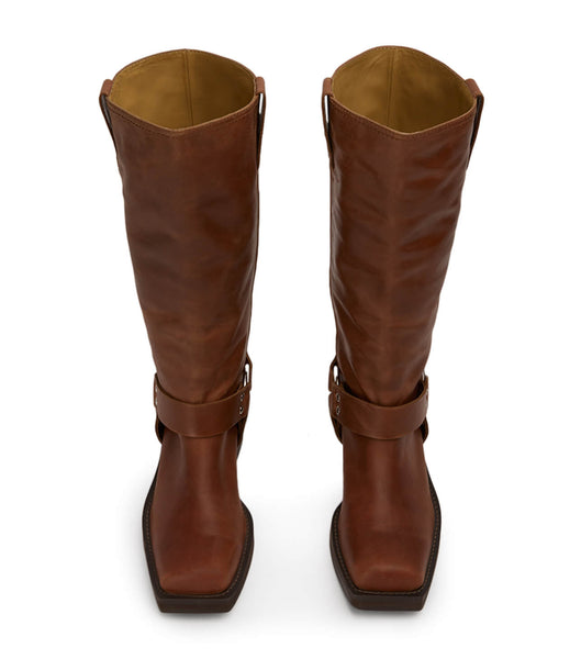 Botas de combate Tony Bianco Biker Cognac 3.5cm Marrones | CRCIF89874