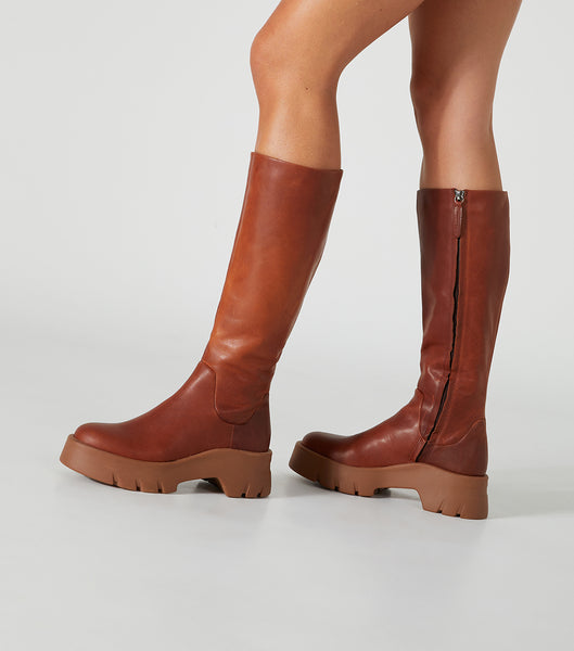 Botas de combate Tony Bianco Rage Cognac 5.5cm Marrones | QCRUV94143