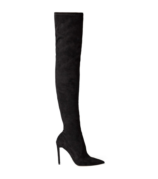 Botas de tacón de aguja Tony Bianco Avah Black Stretch Suede 10.5cm Negras | CRDYB38853