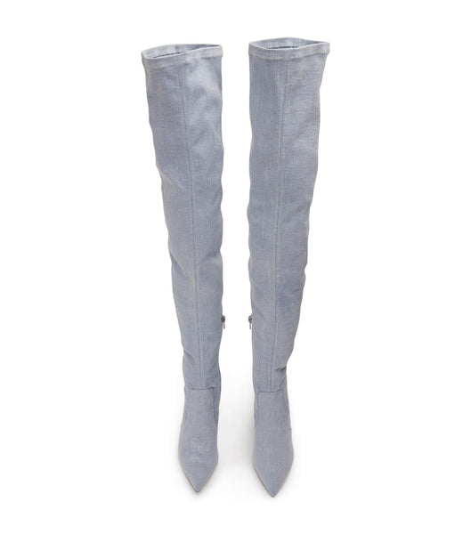 Botas de tacón de aguja Tony Bianco Avah Denim Stretch 10.5cm Azules | CRICD17681