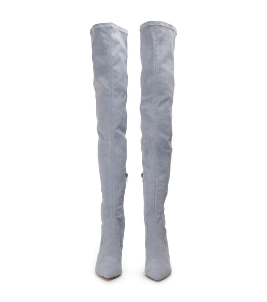 Botas de tacón de aguja Tony Bianco Avah Denim Stretch 10.5cm Azules | CRICD17681