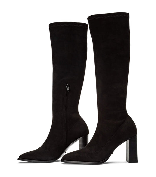 Botas elásticas Tony Bianco Renae Black Stretch Suede 8.5cm Negras | CRICD42105