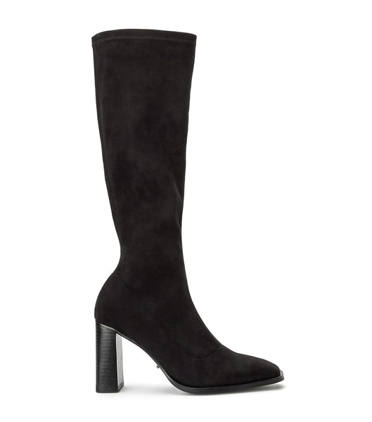 Botas elásticas Tony Bianco Renae Black Stretch Suede 8.5cm Negras | CRICD42105