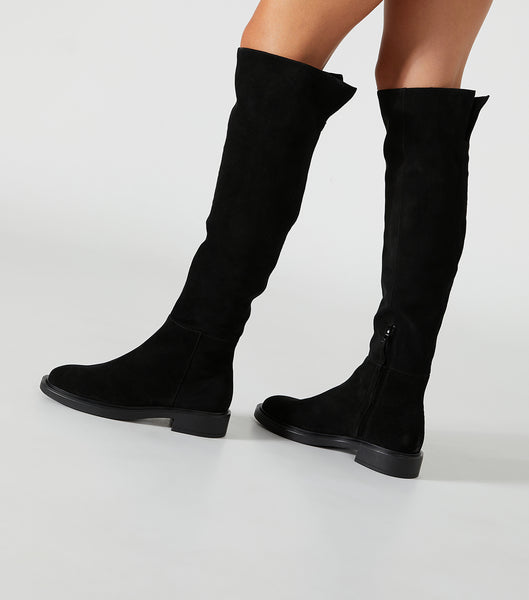 Botas hasta las rodillas Tony Bianco Chasey Black Suede 4.5cm Negras | TCRWZ49388