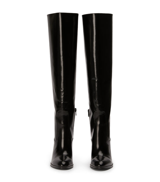 Botas hasta las rodillas Tony Bianco Hot Black Hi Shine 10.5cm Negras | SCRNY88596