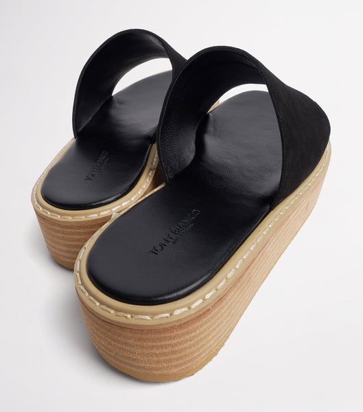 Chanclas Tony Bianco Elke Black 4.5cm Negras | PCRER54325