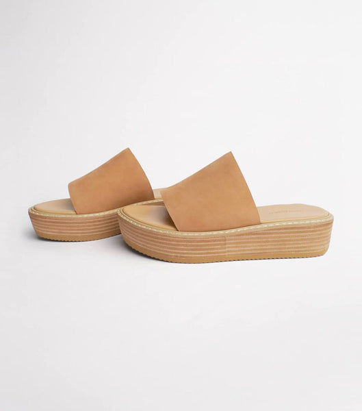 Chanclas Tony Bianco Elke Caramel 4.5cm Beige | CRZDE66295