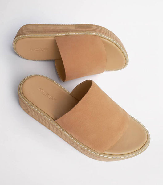 Chanclas Tony Bianco Elke Caramel 4.5cm Beige | CRZDE66295