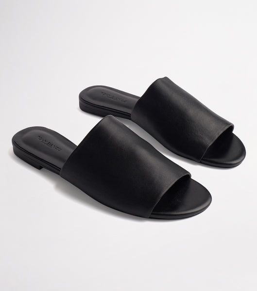 Chanclas Tony Bianco Havier Black Sheep Nappa 1cm Negras | CRDFL11977