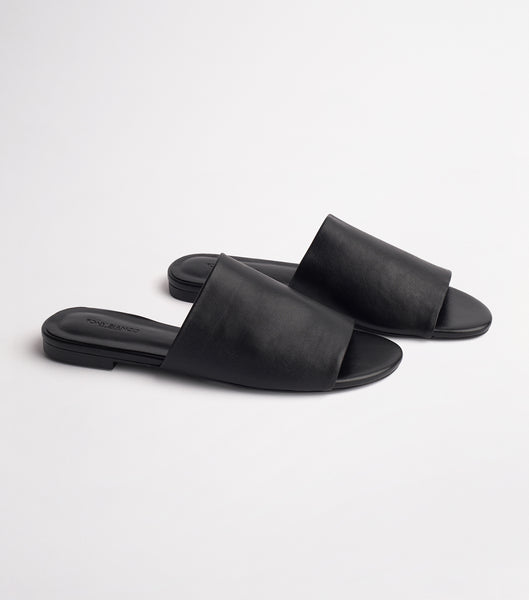 Chanclas Tony Bianco Havier Black Sheep Nappa 1cm Negras | CRDFL11977