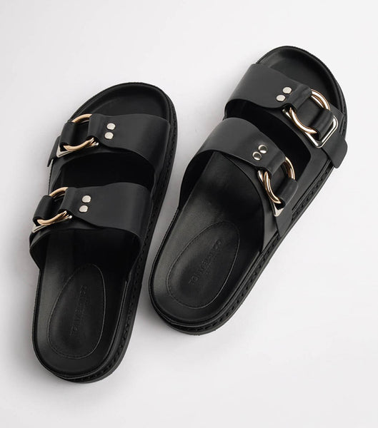 Chanclas Tony Bianco Hunter Black Como 3.5cm Negras | MCRFT63303