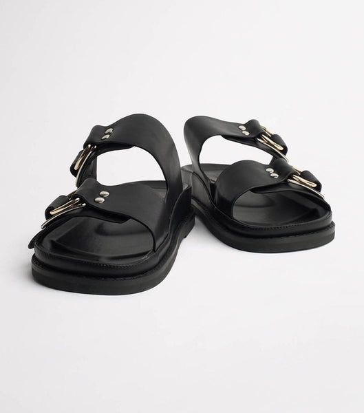 Chanclas Tony Bianco Hunter Black Como 3.5cm Negras | MCRFT63303