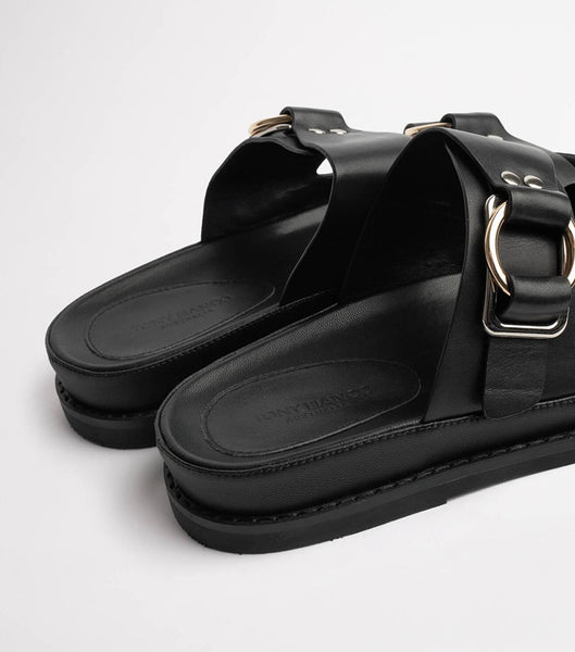 Chanclas Tony Bianco Hunter Black Como 3.5cm Negras | MCRFT63303