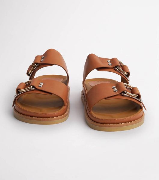 Chanclas Tony Bianco Hunter Tan Como 3.5cm Marrones | QCRUV35708