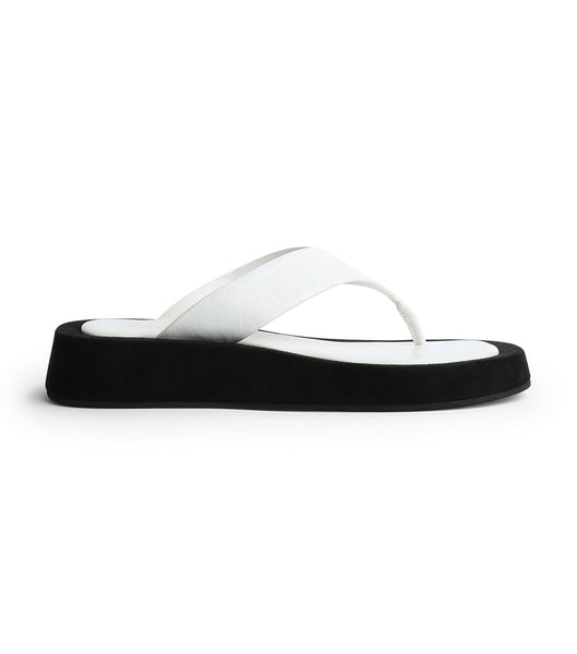 Chanclas Tony Bianco Ives Milk Capretto 3.5cm Blancas | YCRVQ98090