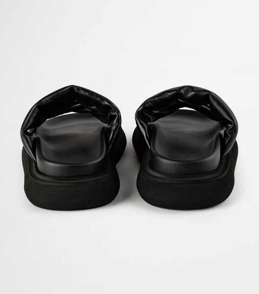 Chanclas Tony Bianco June Black Nappa 3cm Negras | CRZPD94853