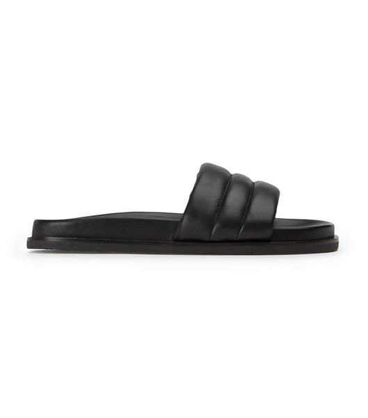 Chanclas Tony Bianco Lucas Black Nappa 1.5cm Negras | CRNZX61748