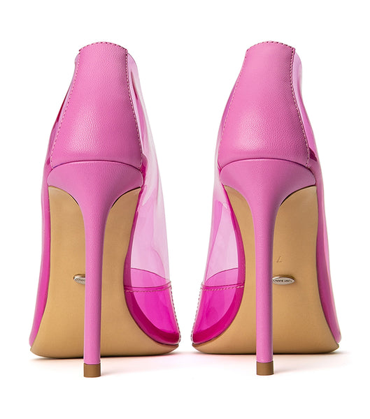 Court Shoes Tony Bianco Alijah Pink Vinylite/Pink Nappa 10.5cm Rosas | CRXBR56352