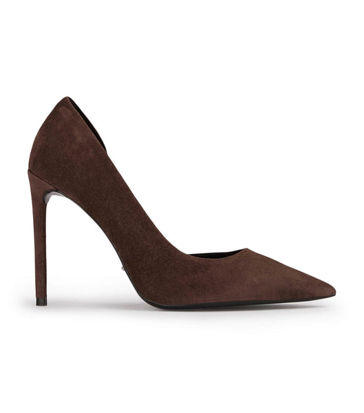 Court Shoes Tony Bianco Alyx Espresso Suede 10.5cm Chocolate | PCRER55075