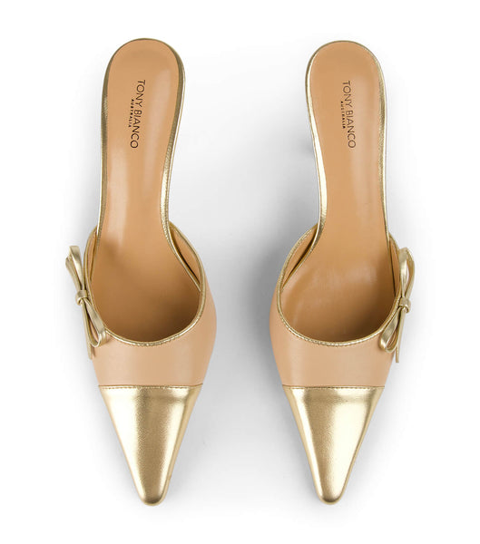 Court Shoes Tony Bianco Shirley Beech/Gold 8cm Doradas | CRQCS84124