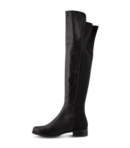 Flat Boots Tony Bianco Panache Black Luxe/Black Micro Stretch 3cm Negras | CRZPD20374