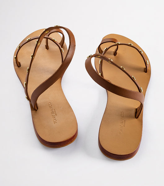 Flat Sandals Tony Bianco Finola Tan 1cm Marrones | PCRER48412