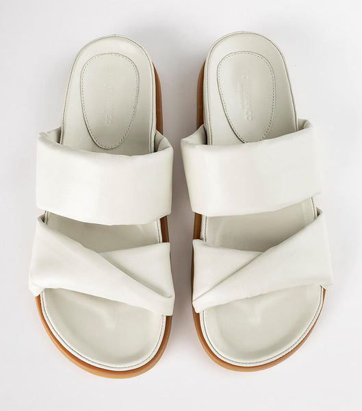 Flat Sandals Tony Bianco Henry Dove Nappa 3.5cm Blancas | GCRUC68574