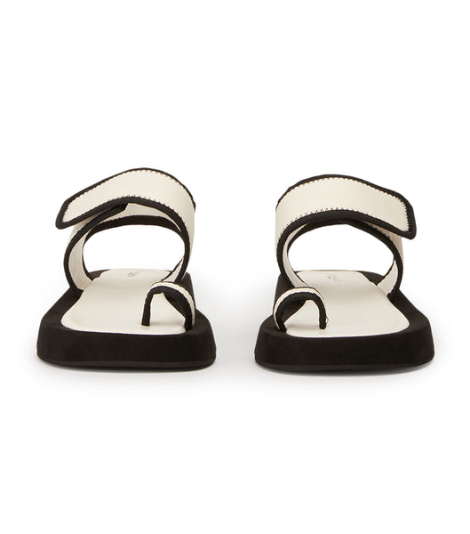 Flat Sandals Tony Bianco Iso White/Black Neoprene 3.5cm Blancas Negras | DCRKV64857