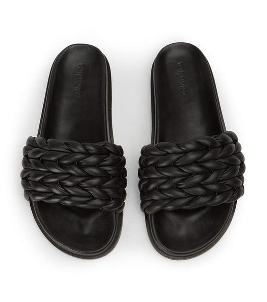 Flat Sandals Tony Bianco Layton Black Nappa Negras | GCRUC68979