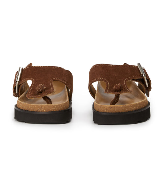 Flat Sandals Tony Bianco Marlo Choc Suede 3cm Marrones | DCRVO62949