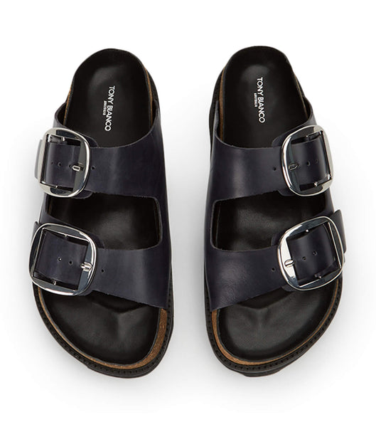 Flat Sandals Tony Bianco Marty Black Wax Negras | UCRND67031