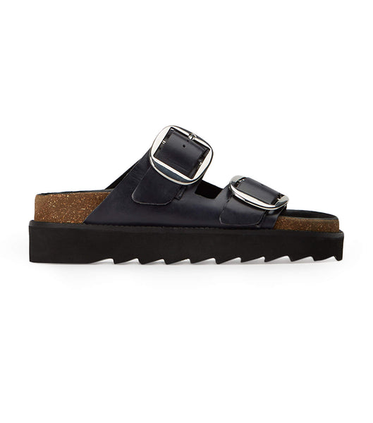 Flat Sandals Tony Bianco Marty Black Wax Negras | UCRND67031