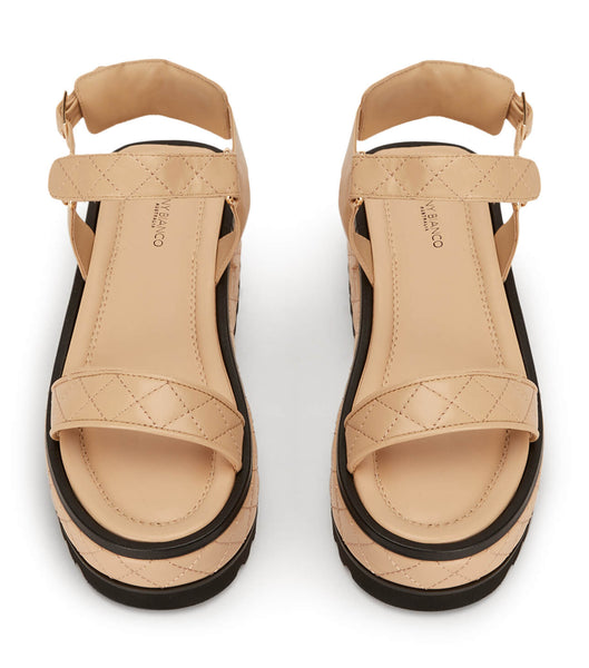 Flat Sandals Tony Bianco Zahara Beech Nappa 6cm Beige | CRICD34398