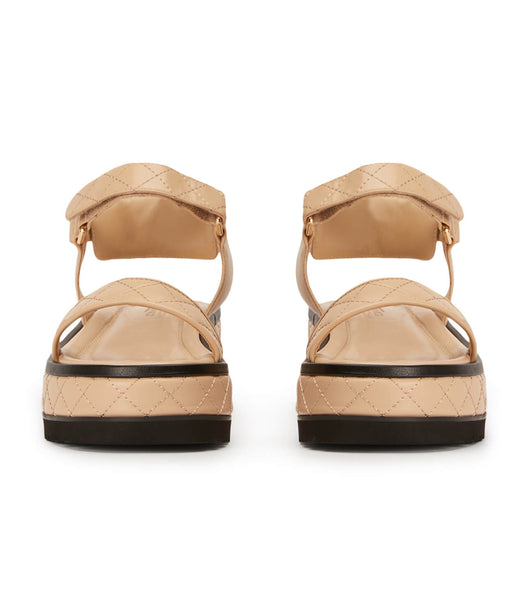 Flat Sandals Tony Bianco Zahara Beech Nappa 6cm Beige | CRICD34398