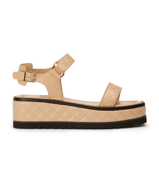 Flat Sandals Tony Bianco Zahara Beech Nappa 6cm Beige | CRICD34398