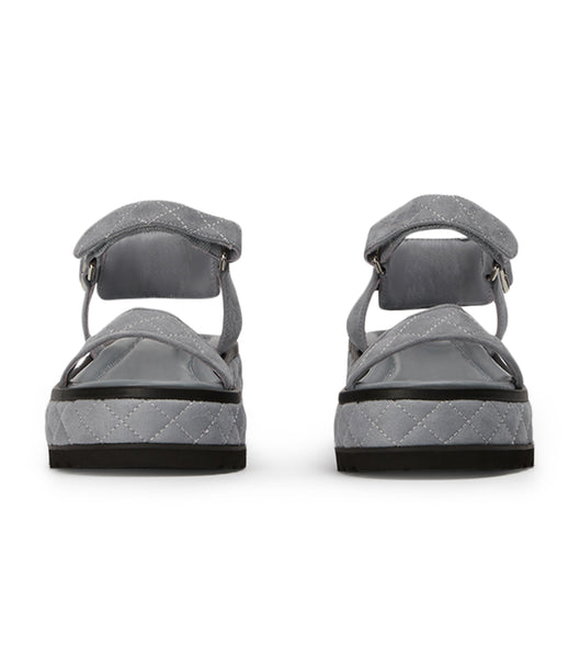 Flat Sandals Tony Bianco Zahara Steel Grey Suede 6cm Gris | CRCVG25059