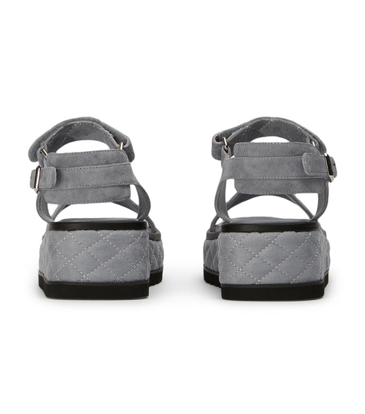 Flat Sandals Tony Bianco Zahara Steel Grey Suede 6cm Gris | CRCVG25059