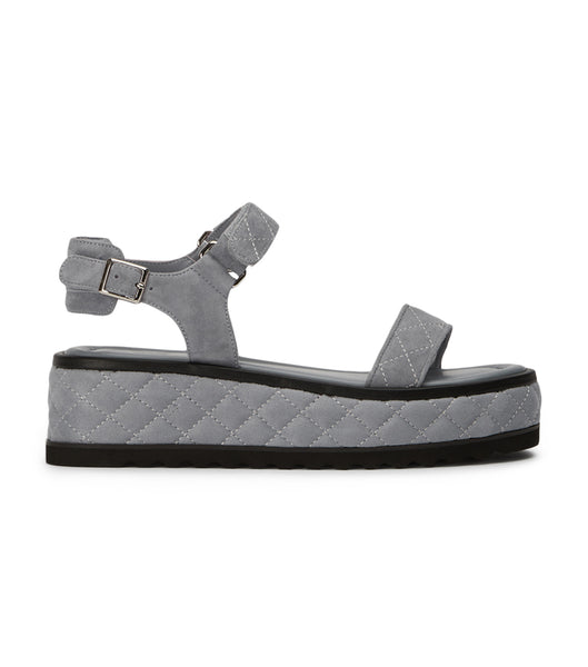 Flat Sandals Tony Bianco Zahara Steel Grey Suede 6cm Gris | CRCVG25059